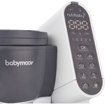 Пароварка-блендер Babymoov Nutribaby + 15 паучів для пюре, white (A001117_BF1) - Pampik - 3
