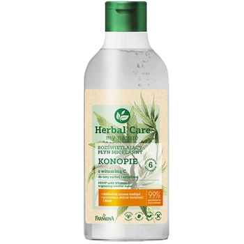 Міцелярна вода Farmona Herbal Care з олією конопель і вітаміном С 400 мл - Pampik