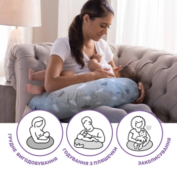 Подушка для годування Chicco Boppy, сіра (79902.56) - Pampik - 5