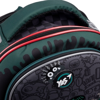 Рюкзак Yes S-84 Monsters, черный с зеленым (552611) - Pampik - 6