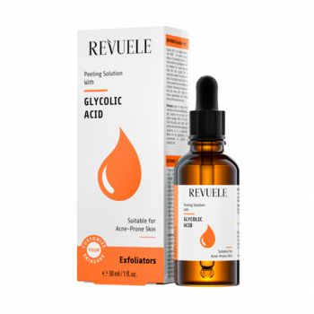 Сыворотка-пилинг для лица Revuele Peeling Solution With Glycolic Acid с гликолевой кислотой, 30 мл - Pampik
