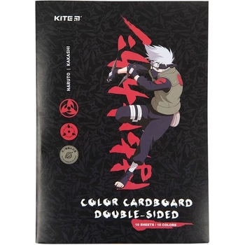 Картон цветной двухсторонний Kite Naruto A4 10 листов 10 цветов (NR23-255) - Pampik