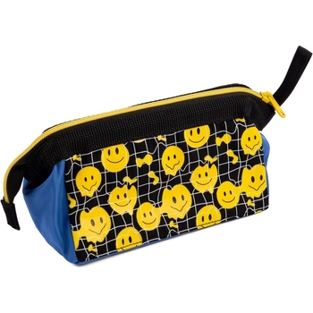 Пенал м'який Yes PH-26-1 Smiley World, 18х9х10 см, чорний із синім (533511) - Pampik - 2