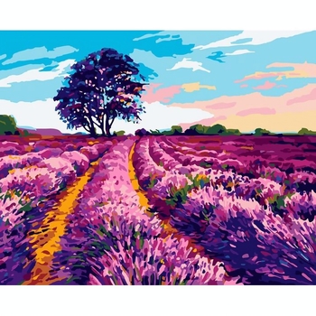 Картина за номерами Santi Лавандове поле, 40х50 см (954513) - Pampik