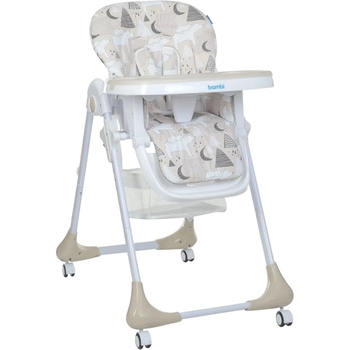 Стульчик для кормления Bambi M 3233 Mommy Bear Beige, бежевый (24225) - Pampik