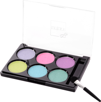 Пудрові тіні для повік Lukky, 6 кольорів, з аплікатором, 7,8 г, блістер (T18930) - Pampik