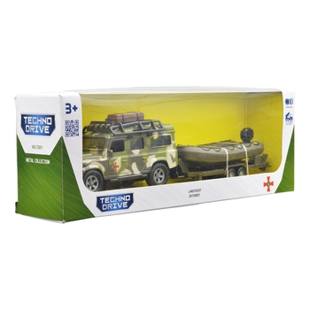 Игровой набор TechnoDrive Land Rover Defender Military с лодкой (520191.270) - Pampik - 12