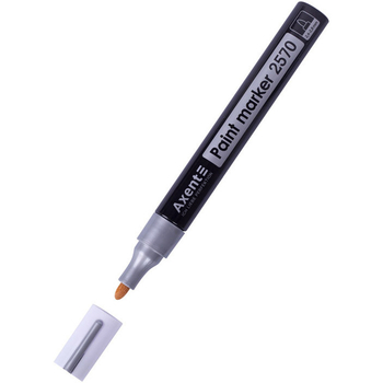 Лак-маркер Axent Paint 2.4-2.8 мм срібний (2570-34-A) - Pampik