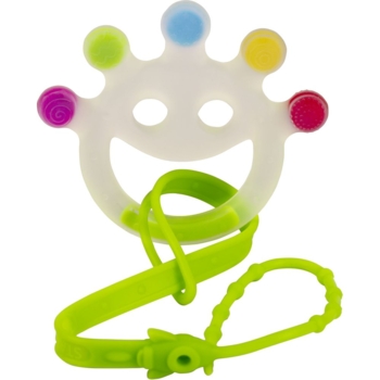Прорезыватель силиконовый Baby Team Веселое кольцо, с держателем - Pampik