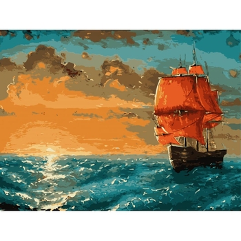 Картина по номерам ArtCraft Багровые паруса 40x50 см (10509-AC) - Pampik