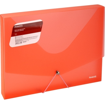 Папка на гумці об'ємна Axent А4 прозора помаранчева (1502-25-A) - Pampik