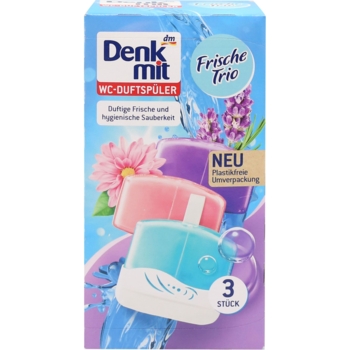 Туалетный блок для унитаза Denkmit Frische Trio 3 шт. - Pampik