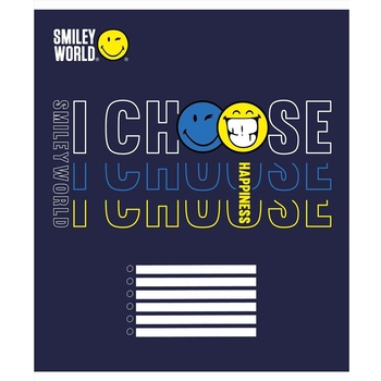 Зошит загальний Yes Smiley World, А5, в косу лінію, 12 аркушів (766313) - Pampik - 2