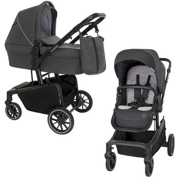Коляска Baby Design Zoy 17 Graphite, универсальная, темно-серая (204166) - Pampik