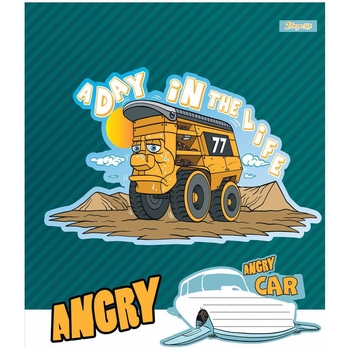 Тетрадь общая 1 Вересня Angry Car, А5, в косую линию, 12 листов (766297) - Pampik - 3