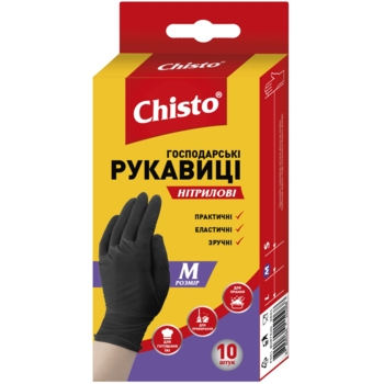 Рукавички нітрилові Chisto, розмір M, 10 шт. - Pampik
