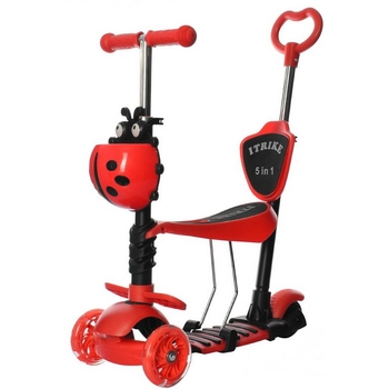 Самокат 5 в 1 iTrike Maxi JR 3-026-R red (25533) - Pampik