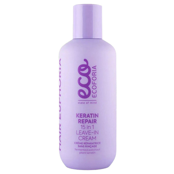 Крем для волос Ecoforia Hair Euphoria Keratin Repair 15 in 1, несмываемый, 200 мл - Pampik