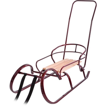 Санки Vitan Снегирь со спинкой бордовые (7360) - Pampik - 2