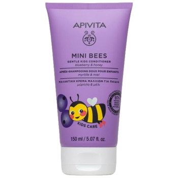 Ніжний дитячий кондиціонер Apivita Mini Bees з чорницею та медом, 150 мл - Pampik