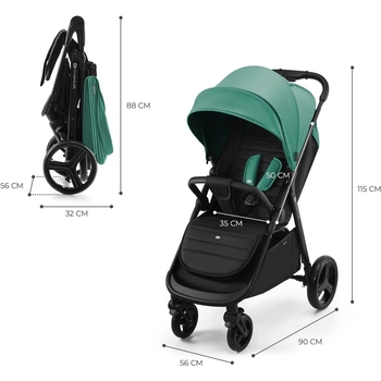 Прогулочная коляска Kinderkraft Rine Juicy Green зеленый (00-00305206) - Pampik - 12