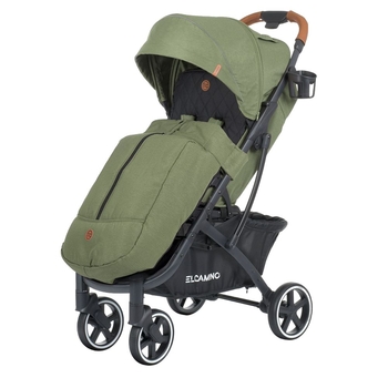 Прогулочная коляска El Camino Loona ME 1090-1 Olive Green, зеленая с черным (25381) - Pampik - 2