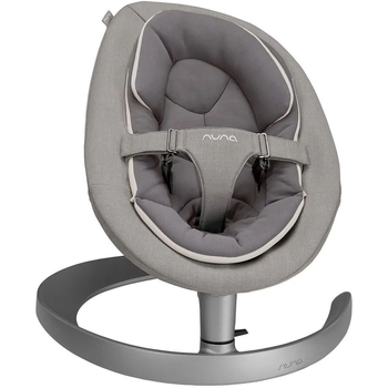 Шезлонг-гойдалка Nuna Leaf Grow Quartz, з ігровою дугою, світло-сірий - Pampik - 2