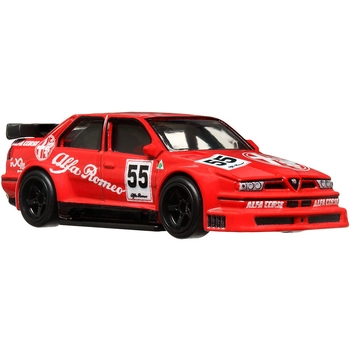 Колекційна модель машинки Hot Wheels Car Culture Alfa Romeo 155 V6 та транспортера Fleet Flyer (FLF56/HKF42) - Pampik - 4