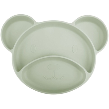 Силіконова тарілка на присосці Canpol Babies Ведмедик (51/401_gre) - Pampik