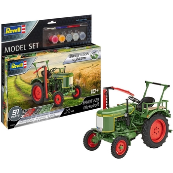 Сборная модель Revell Набор Трактор Fendt F20 Dieselroß, уровень 2, масштаб 1:24, 91 деталь (RVL-67822) - Pampik - 9