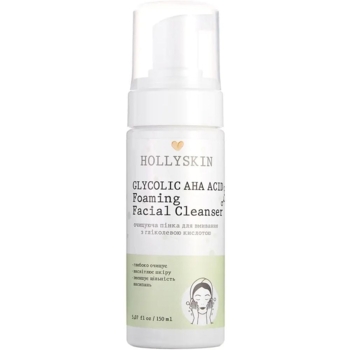 Очищувальна пінка для вмивання Hollyskin Glycolic AHA Acid Foaming Facial Cleanser 150 мл - Pampik