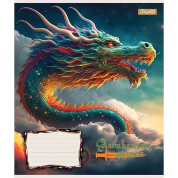 Набор тетрадей общих 1 Вересня Dragon, А5, в косую линию, 12 листов, 25 шт. (766299) - Pampik - 2