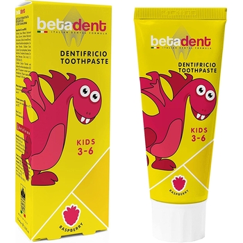 Зубная паста Betadent Raspberry Kids, 3-6 лет, 75 мл - Pampik - 2