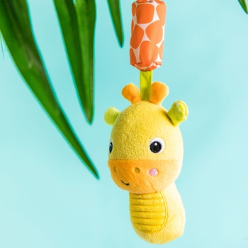Підвіска-брязкальце Bright Starts Chime Along Friends On-the-Go Toy Giraffe (12342) - Pampik - 4
