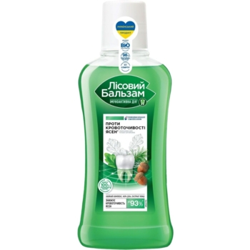 Ополіскувач для ротової порожнини Лісовий Бальзам Проти кровотечі ясен, з корою дуба та ялицем, 400 мл - Pampik