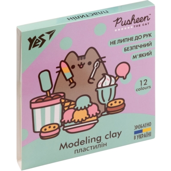 Пластилин Yes Pusheen, 12 цветов, 240 г (540597) - Pampik