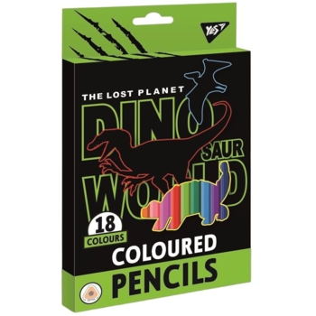 Карандаши цветные Yes Dino, 18 цветов (290597) - Pampik