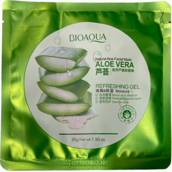 Маска для обличчя Bioaqua Soothing&Moisture Aloe Vera 92% Soothing Gel Face, 30 г - Pampik
