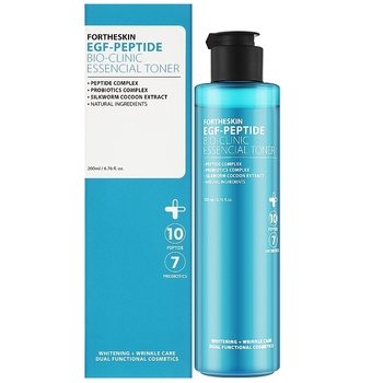 Тонер для лица Fortheskin EGF-Peptide Bio Clinic Essencial Toner Антивозрастной, 200 мл - Pampik - 2