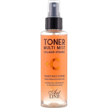 Тонер міст-спрей для обличчя Art Line Toner Multi Mist Collagen + Vitamin C 150 мл - Pampik