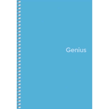 Зошит для записів Genius А5, в клітинку, спіраль, 80 л., блакитний (A5-080-6806K) - Pampik