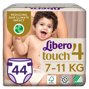 Подгузники на липучках Libero Touch 4 (7-11 кг), 44 шт. - Pampik