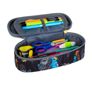 Пенал на блискавці CoolPack Campus, з органайзером, 23x9x5 см, чорний (E62605) - Pampik - 2