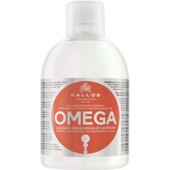 Шампунь для волос Kallos Cosmetics KJMN Omega восстанавливающий с комплексом Омега-6, 1 л - Pampik
