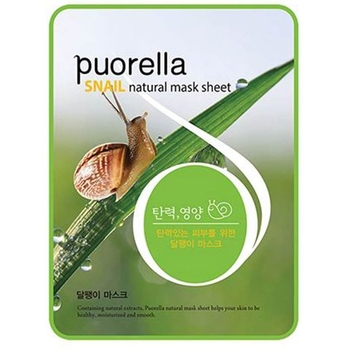Тканинна маска для обличчя Puorella Snail Mask Sheet, з екстрактом слизу равлика - Pampik