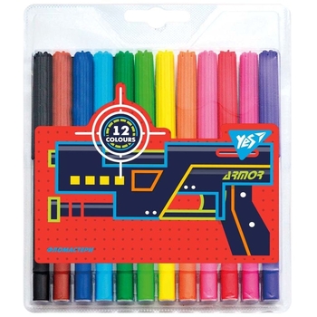 Фломастери Yes Blaster, 12 кольорів (650479) - Pampik