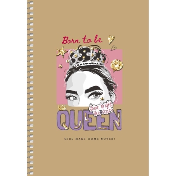 Тетрадь для записей Student Королева, А5, без линовки, спираль, 96 листов (A5-SC-096-6115) - Pampik