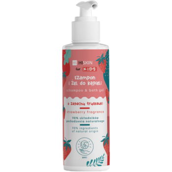 Детский шампунь-гель для душа 2 в 1 HiSkin Kids Клубника, 280 мл - Pampik