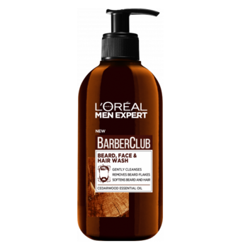 Шампунь для волосся, бороди та обличчя L'Oreal Paris Men Expert Barber Club, 200 мл - Pampik