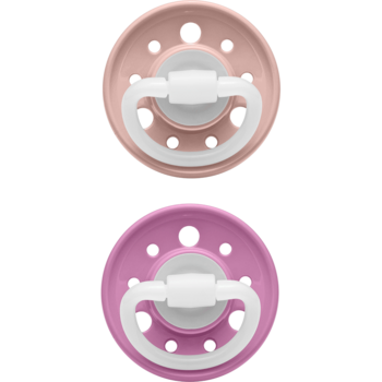 Пустышка Nip Вишенка Д, 6+, круглый, 2 шт., красный с розовым (38691-51) - Pampik